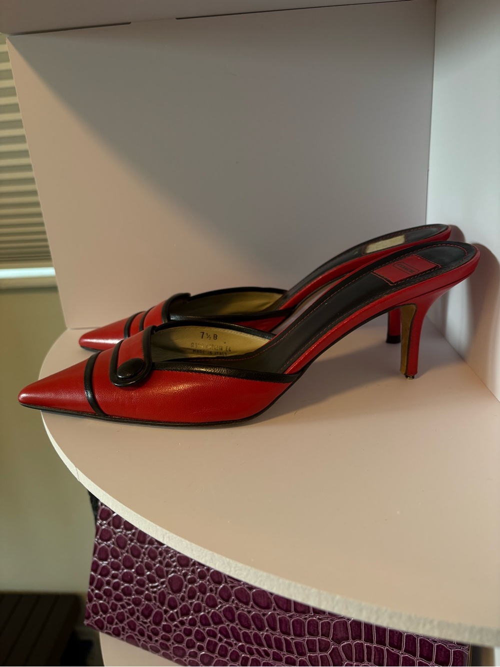 Red Coach Kitten Heel - Picture 3 of 5